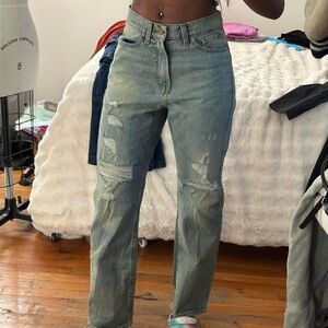 BDG High-Waisted Cowboy Jean - Vintage Distressed